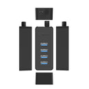 Orico W5P-U3 4 Ports USB 3.0 Desktop Hub Supports OTG Function with 5V Micro USB Power Port