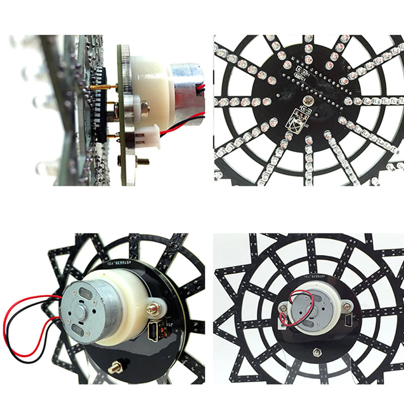 Geekcreit DIY Colorful LED Automatic Rotating Ferris Wheel Kit Electronic Components Diy Music Spectrum Production Kit