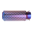 Motorcycle Exhaust Muffler Pipe Tip Stainless Steel Round Blue Universal
