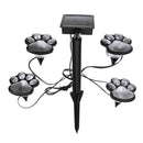 Solar Power 4 LED Dog Animal Paw Print Light for Outdoor Garden Path
