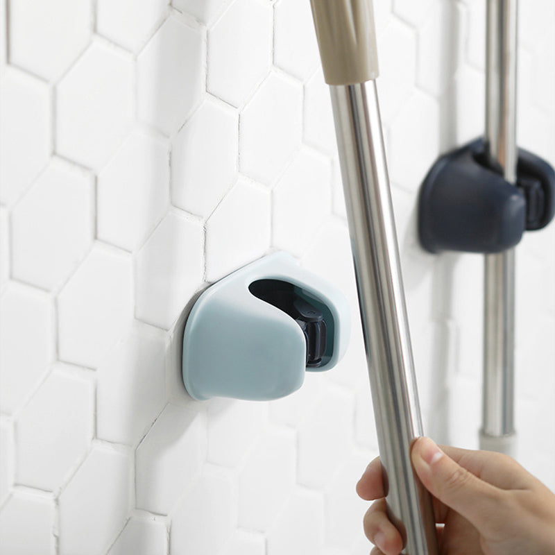 Seamless Mop Rack Free Punching Mop Clip Mop Hooks Seamless Mop Rack Free Punching Wall Hanging Mop Broom Card Holder