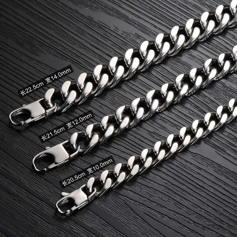 Titanium Steel Cuban Stainless Steel Male Bracelet