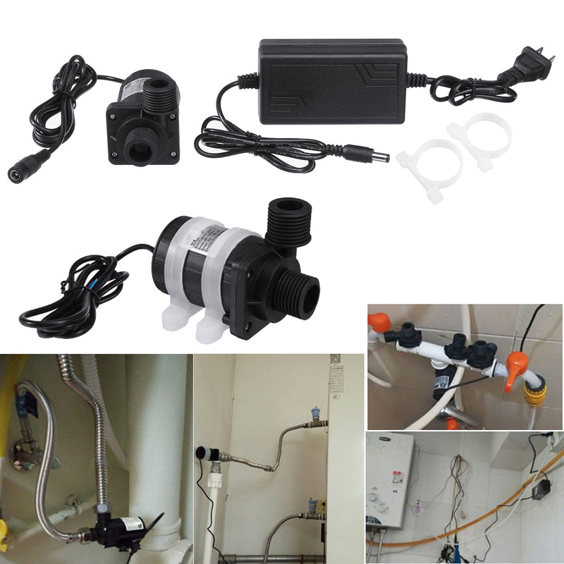Mini DC 12V 7m 900L / H Brushless Motor Submersible Water Pump Home 32W Quiet