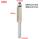 1/4 Inch Shank 1/4 to 1/2 Inch Flush Trim Router Bits for Woodworking Tool