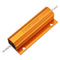 5pcs RX24 100W 50R 50RJ Metal Aluminum Case High Power Resistor Golden Metal Shell Case Heatsink Resistance Resistor