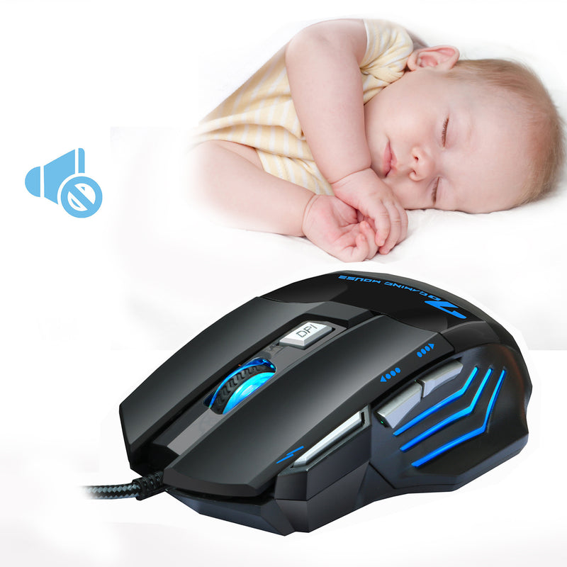 ZUOYA MMR3 Wired Mechanical Gaming Mouse 7 Keys 5500DPI LED Optical USB Mouse Mice Game Mouse Silent/Sound Mouse For PC Computer Pro Gamer