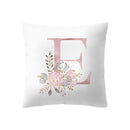 Simple Nordic Style Pink Alphabet ABC Pattern Throw Pillow Cover Home Sofa Creative Art Pillow Case