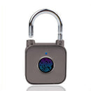 Fingerprint Lock USB Rechargeable Waterproof Smart Thumbprint Padlock Anti-theft Electric Door Lock For Luggage Case