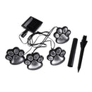 Solar Power 4 LED Dog Animal Paw Print Light for Outdoor Garden Path