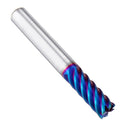 Drillpro 6 Flutes Nano Blue Coated Milling Cutter HRC65 6/8/10/12mm Carbide End Mill