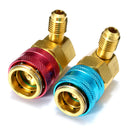 Auto AC System R134a Quick Connect Adapter Couplers Low High Set HVAC