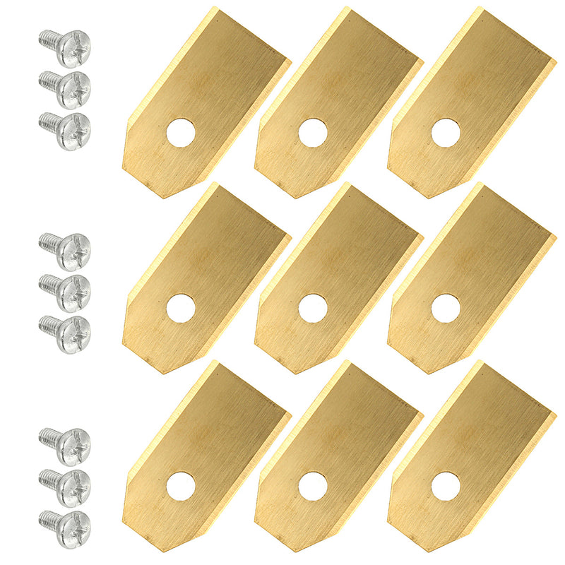 9pcs 0.6mm Replacement Cutter Lawnmower Blades with screws for Husqvarna Robot Mower