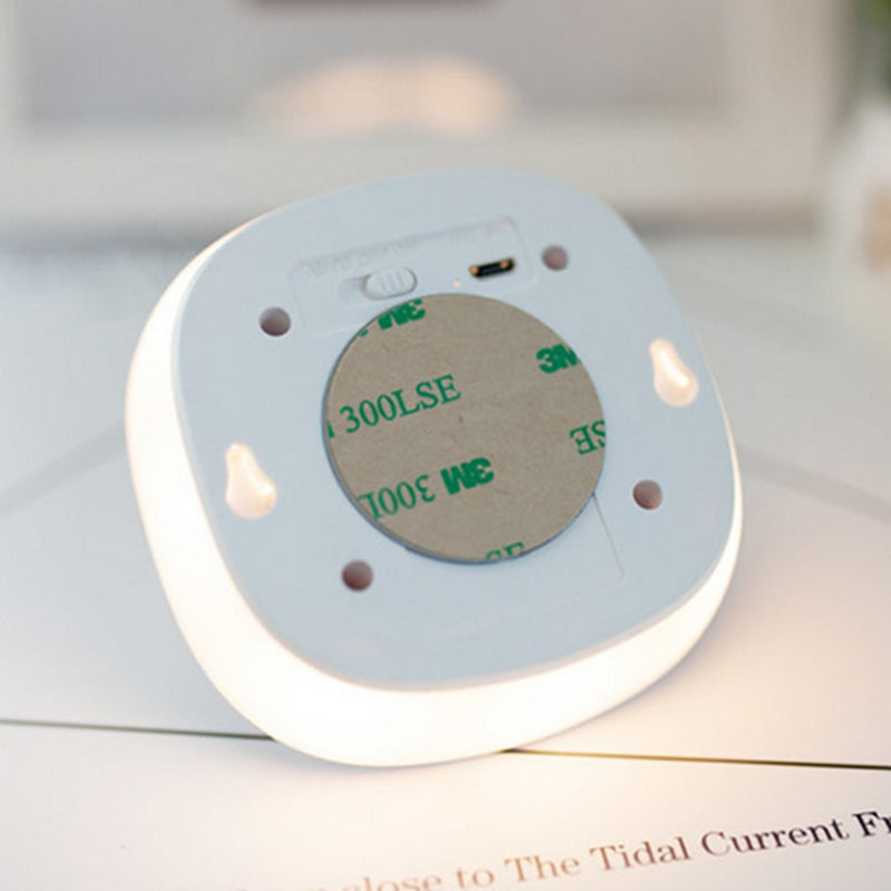 LED PIR Infrared Body Motion Sensor Night Light USB Rechargeable Magnet Wall Lamp for Closet Wardrobe Stair Bedside