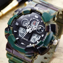 SBAO S8017-1 Dual Display Digital Watch Men Backlight Stopwatch Alarm Waterproof Sport Watch
