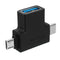 CE-LINK Type-C + Micro USB Male to USB 3.0 Female OTG Adapter Connector for Android Phones Tablets