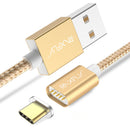 RAXFLY 2.4A Magnetic Type C Braided Charging Data Cable 1M For Onplus 6 5t Xiaomi Mi8 Mi A1 S9