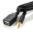Car USB MP3 Interface Adapter & Card Reader 3.5mm AUX In Input For 12Pin VW Audi