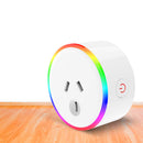 XS-A18 AC100-240V 10A AU Plug Smart RGB LED Light Smart Wifi Socket Voice Control Works With Alexa Google Home
