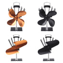 Heat Powered Wood Stove Fan 4 or 2 Blades Log Burner Fireplace Eco Friendly Fan