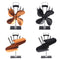 Heat Powered Wood Stove Fan 4 or 2 Blades Log Burner Fireplace Eco Friendly Fan