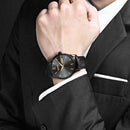 DOM M-11BL-1M89 Fashion Men Watch 3ATM Waterproof Luminous Date Display Quartz Watch