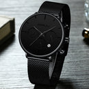 CRRJU 2271 Men Simple Atmospheric Dial Color Design Needle Full Mesh Steel Band Quartz Watch