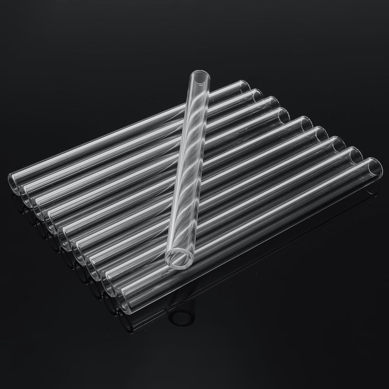 10Pcs 150x10x1.5mm Length 150mm OD 10mm 1.5mm Thick Wall Borosilicate Glass Blowing Tube Lab Factory School Home Tubes