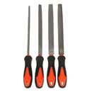 Drillpro 16/18Pcs Carbon Steel Files Set Flat/Triangle/Half-round/Round Large File and Needle Files, Soft Rubbery Handle for Woodworking Shaping