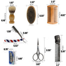 Beard Grooming & Trimming Kit Facial Styling Shaver Comb Brush Scissors Mens Care Tool Set