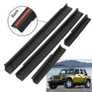4Pcs Car Door Entry Sill Scuff Guards Door Edge Protector For Jeep Wrangler 2007-2017