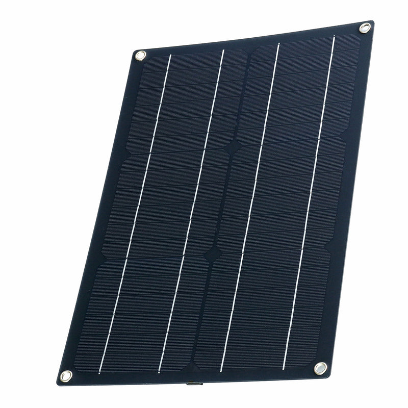 20W Waterproof Solar Panel Matte Texture Car Emergency Charger WIth 4 Protective Corners Dual USB+DC