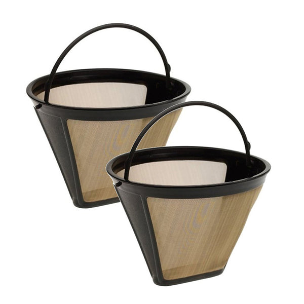 2 Pack for Cuisinart GTF-C #4 Gold Tone Permanent Replacement Coffee Filter