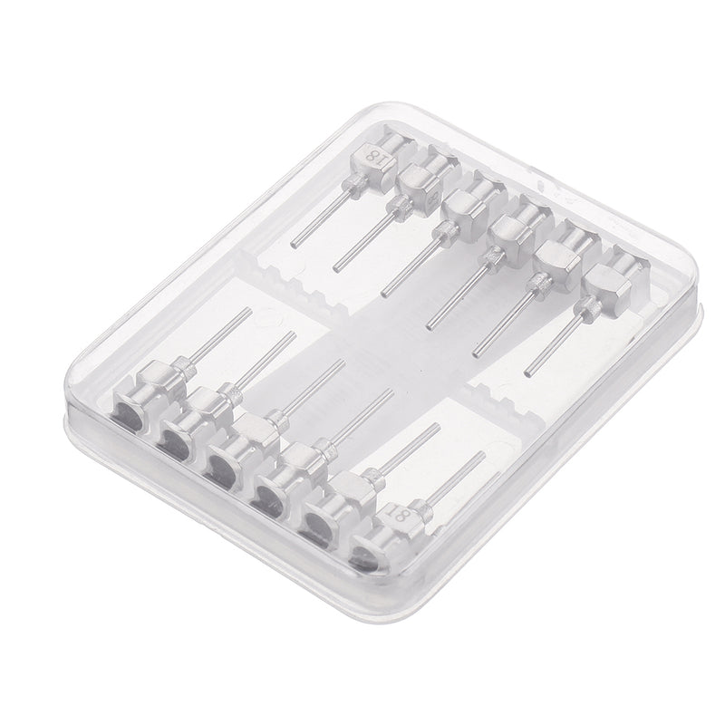 12Pcs/Set 1/2'' Stainless Steel Blunt Tip Dispensing Needle Luer Lock for Syringe Refilling and Measuring Liquid Industrial Glue Applicator