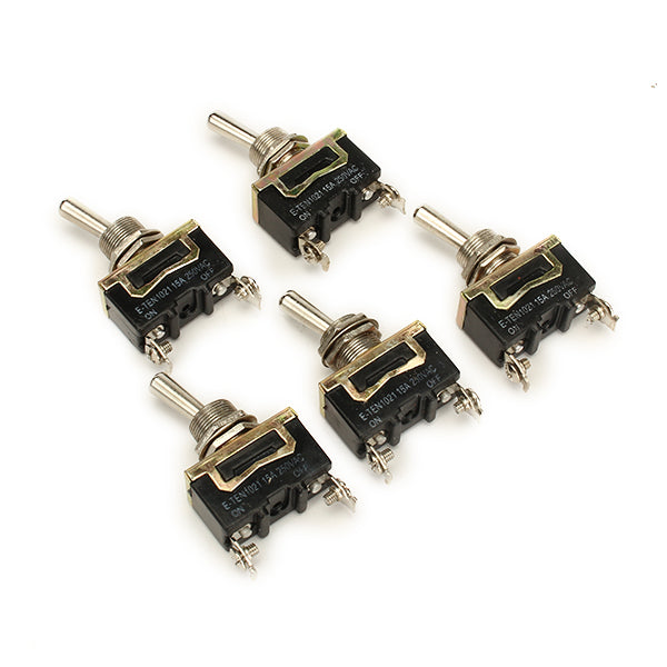 Wendao KN-1021 ON/OFF AC 250V 15A 2 Pins Toggle Rocker Switch 5pcs