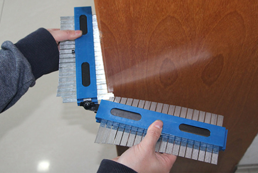 2 in 1 2x200mm Contour Gauge Copy Gauge Duplicator Wood Marking Tool Tiling Laminate Tiles