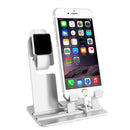 Stainless Steel Docking Station Charging Stand Phone Holder Watch Holder for Smart Phone for iPhone Apple Watch Series 1 2 3 4 5