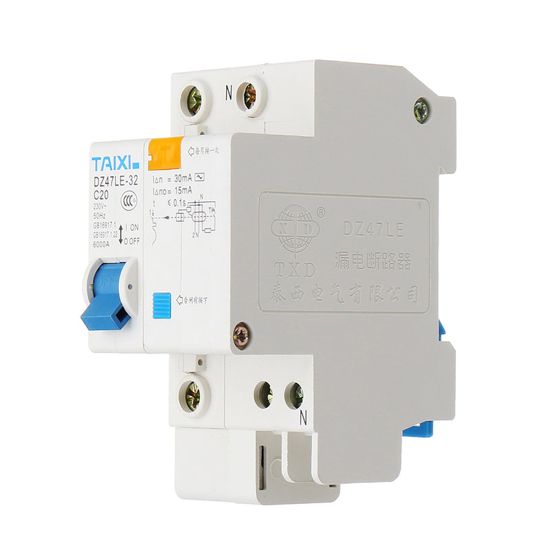 TAIXI DZ47LE-63 10A/16A/20A Circuit Breaker Intelligent Short Current Leakage Protection