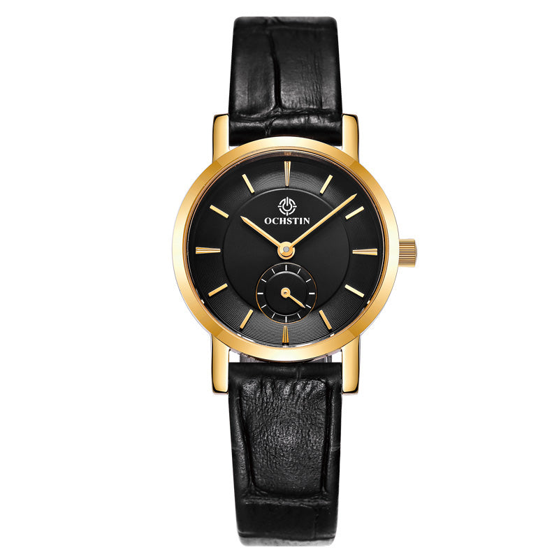 OCHSTIN LQ017C Casual Design Leather Quartz Watch Waterproof Analog Female Wristwatch
