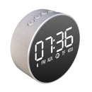 Loskii Portable TF Card AUX Playback Subwoofer Speaker FM Radio Clock Mirror Display Wireless Blueto