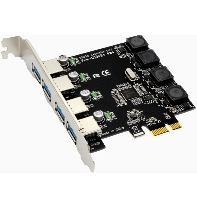 SSU N04S+PW4 PCI-E To USB 3.0 Expansion Card Four-Port For Desktop Computer