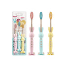 3PCS Children's Toothbrush Cartoon Rabbit Antiskid Handle Soft Hair Tooth Protection Baby Toothbrush