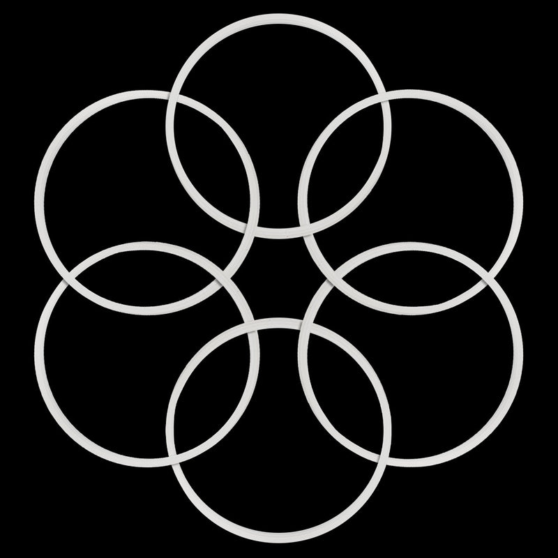 White Seal Rubber O-Ring Gaskets Replacement For Magic Bullet Blender