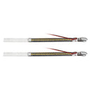 Pair Stainless Steel Clamp LED Motorcycle Fork Turn Signal Indicator Lights Strip Light