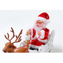 Riding Deer Santa Claus Doll Walking Music Doll Santa Claus Music Deer Cart Gift