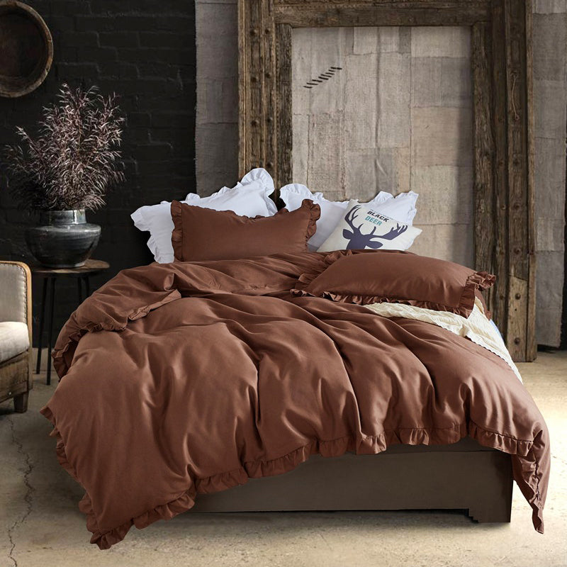 3PCS Concise Nordic Style Bedding Set Twin Queen King Size Quilt Cover Pillowcase Bedding Sets