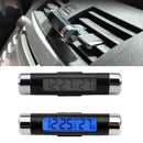 High 2 in 1 Digital LCD Display Screen Hygrometer Thermometer Car Time Clock
