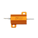 20pcs RX24 25W 1R 1RJ Metal Aluminum Case High Power Resistor Golden Metal Shell Case Heatsink Resistance Resistor
