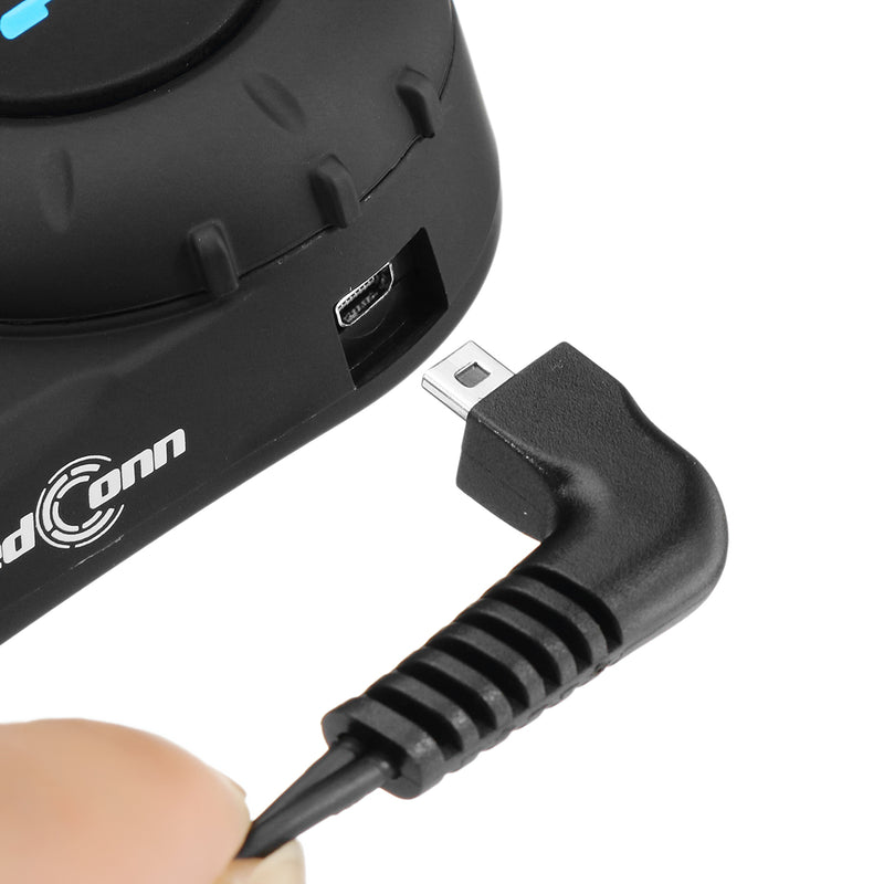 EU Plug Motorcycle Helmet Intercom 500M Headset BT Interphone With bluetooth Function