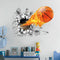 Fashion 3D Basketball Wall Sticker Green Poster Art Stickers Kids Rooms Home Decoration Accessories