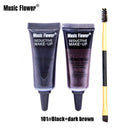 Music Flower 2 Color Eyebrow Gel Eye Brow Enhancers Waterproof Makeup Brush Set